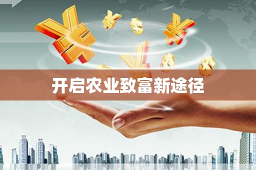茄子河开启农业致富新途径