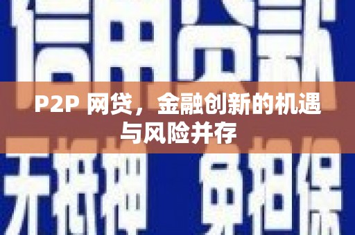 茄子河P2P 网贷，金融创新的机遇与风险并存